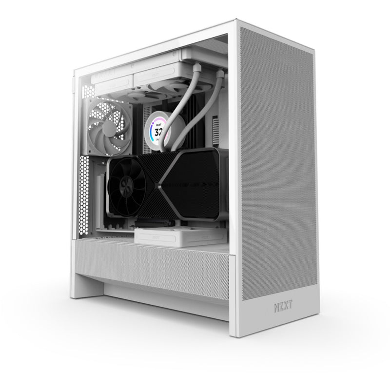 Afbeelding laden in galerijviewer, Nzxt h5 flow v2 midi tower behuizing (wit | 1x usb-a | 1x usb-c | tempered glass)
