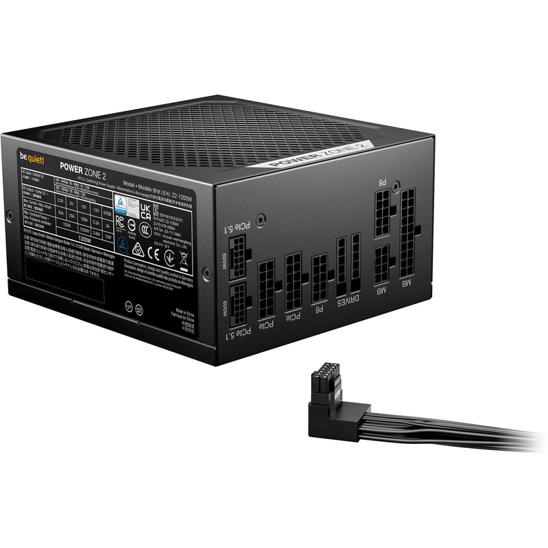 Afbeelding laden in galerijviewer, Be quiet! power zone 2 modulaire 1200 watt voeding (zwart, 1x 12v-2x6, 3x pcie)
