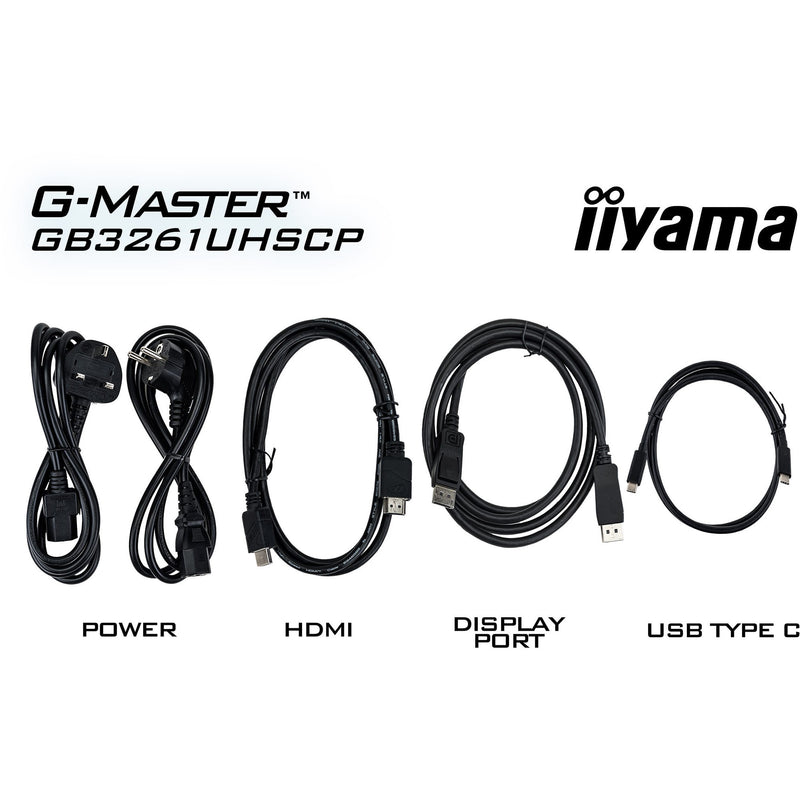 Afbeelding laden in galerijviewer, Iiyama g-master red eagle gb3261uhscp-b1 31.5 4k uhd gaming monitor (zwart (mat), 144 hz, hdmi, displayport, usb-c, audio, amd freesync )
