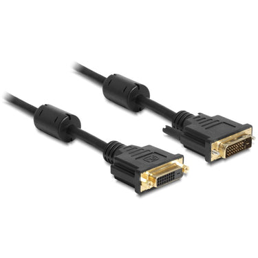 Delock dvi (24+1) (male) > dvi (24+1) (female) verlengkabel (zwart, 5 meter)
