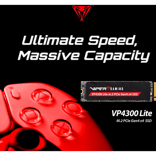 Patriot vp4300 lite 4 tb ssd (zwart, pcie 4.0 x4, nvme 2.0, m.2 2280)