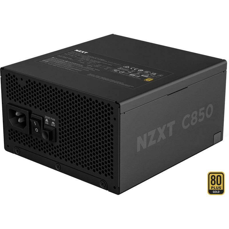 Afbeelding laden in galerijviewer, Nzxt c850 gold atx 3.1 modulaire 850 watt voeding (zwart, 1x 12v-2x6, 3x pcie)
