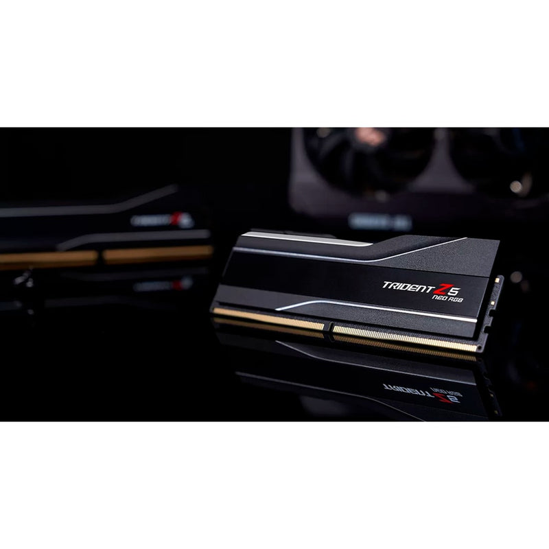 Afbeelding laden in galerijviewer, G.skill 32 gb ddr5-6400 (2x 16 gb) kit werkgeheugen (zwart, f5-6400j3239g16gx2-tz5nr, trident z5 neo rgb, expo)
