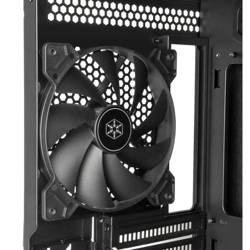 Afbeelding laden in galerijviewer, Silverstone sst-sed1-b midi tower behuizing (zwart | 2x usb-a | 1x usb-c)
