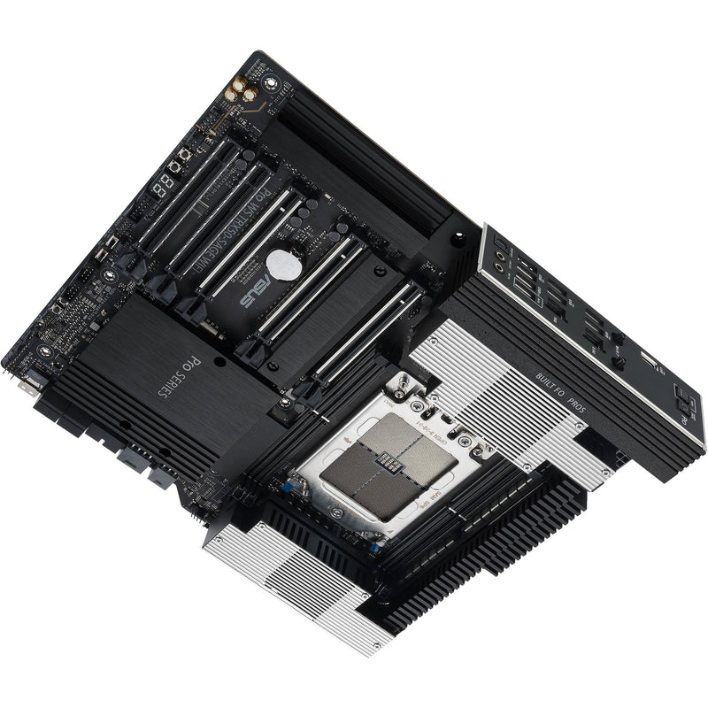 Afbeelding laden in galerijviewer, Asus pro ws trx50-sage wifi socket str5 moederbord (zwart grijs, raid, 10gb-lan, 2.5gb-lan, wi-fi 7, bt, sound, ceb)
