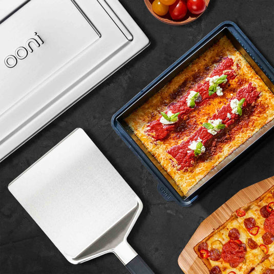 Ooni pan pizza spatel grillbestek (zilver zwart)