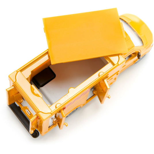 Siku 1920, mercedes-benz sprinter dhl pakketservice, 1:50, metaal kunststof, geel, speelgoedauto, deuren die open kunnen, afneembaar dak