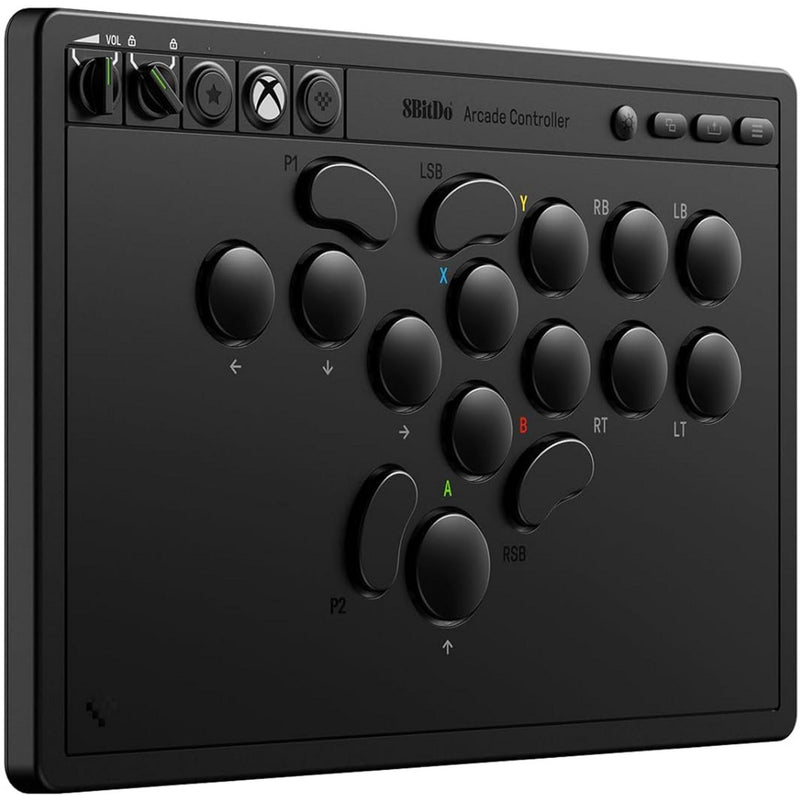 Afbeelding laden in galerijviewer, 8bitdo arcade controller for xbox (zwart, 2.4 ghz usb, xbox series x|s, xbox one, pc)
