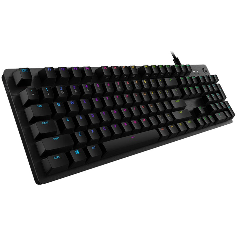 Afbeelding laden in galerijviewer, Logitech g512 carbon lightsync rgb mechanical gaming keyboard (zwart, us-international lay-out (qwerty), gx brown, 100%, rgb leds)
