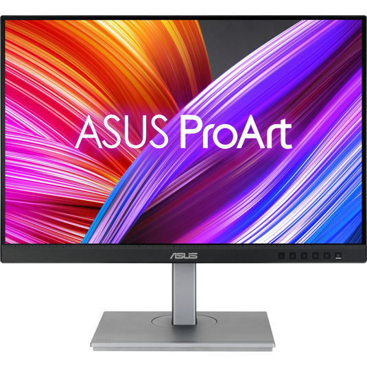 Asus proart display pa248cnv 24 monitor (zwart zilver, 75 hz, hdmi, displayport, usb, lan, audio)