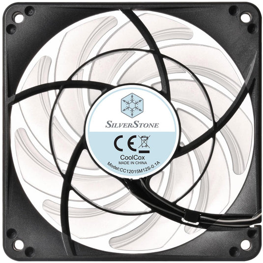 Silverstone sst-fw124-argb 120x120x15 case fan (zwart, 120 x 120 x 15 mm, pwm)
