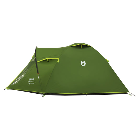 Coleman darwin 3 plus koepeltent (donkergroen lichtgroen, met voorbouw, model 2025)