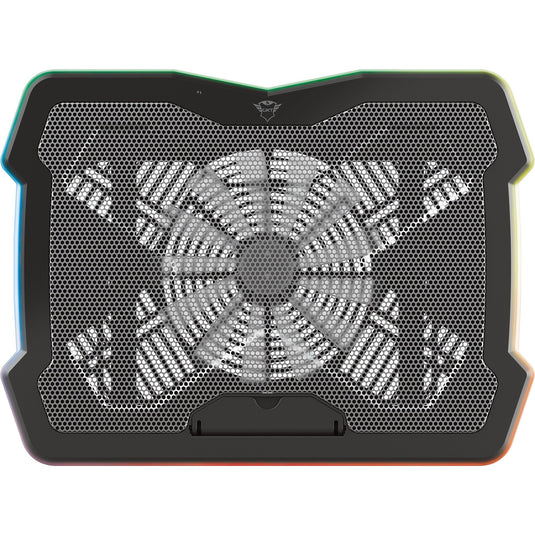 Trust gxt 1126 aura laptopkoeler (zwart, rgb)