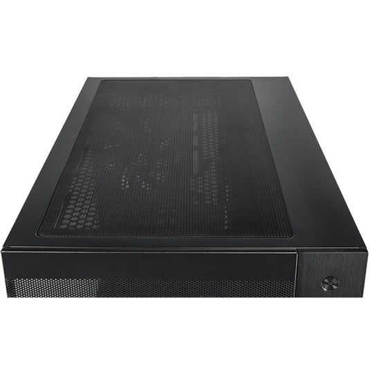 Chieftec visio air midi tower behuizing (zwart | 2x usb-a | 1x usb-c | tempered glass)