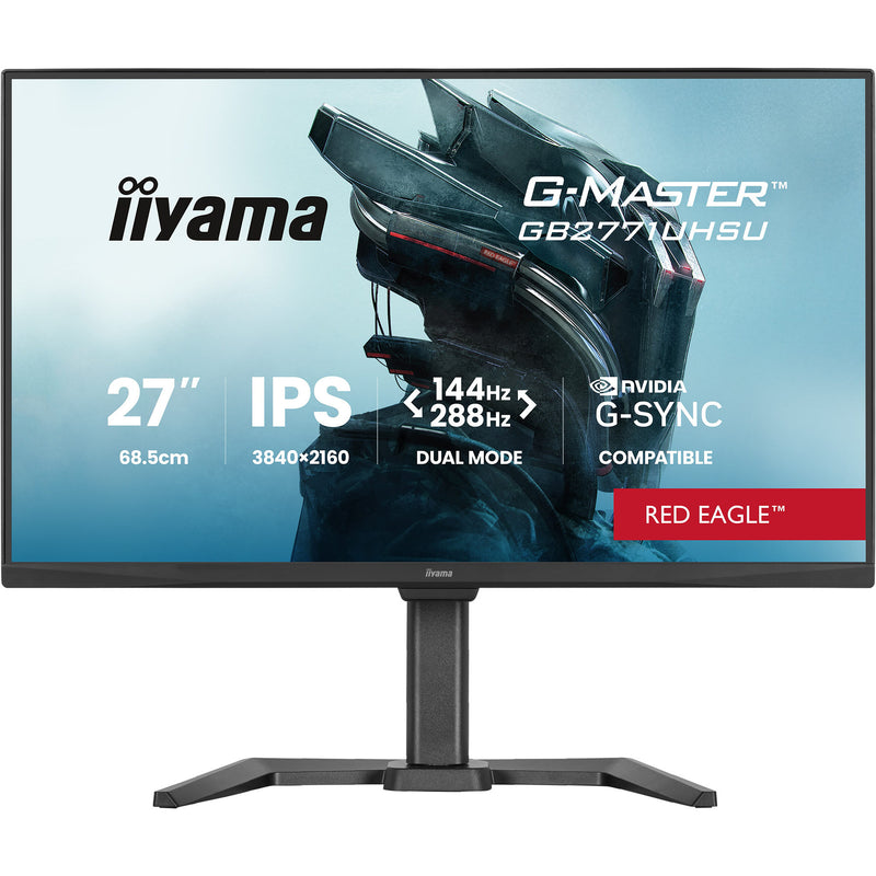 Afbeelding laden in galerijviewer, Iiyama g-master red eagle gb2771uhsu-b1 27 4k uhd gaming monitor (zwart (mat), 2x hdmi, displayport, 2x usb-a, 2x usb-c, 144 hz 288 hz)
