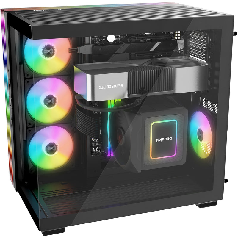 Afbeelding laden in galerijviewer, Be quiet! light base 600 lx midi tower behuizing (zwart | 2x usb-a | 1x usb-c | rgb | window)
