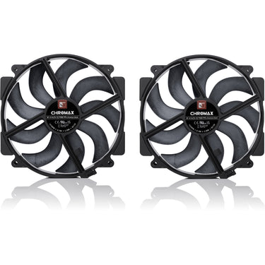 Noctua nf-a14x25r g2 pwm sx2-pp chromax.black case fans (zwart, 2 stuks, 140 x 140 x 25 mm)