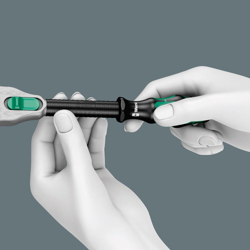 Afbeelding laden in galerijviewer, Wera 8100 sa 4 zyklop speed ratelset, 1 4 gereedschapsset (zwart groen, 41-delig, speedratel met draaibare kop)
