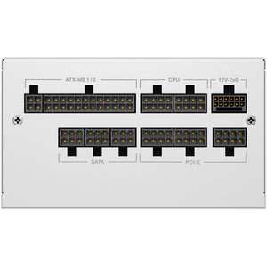 Sharkoon rebel p20 gen2 modulaire 850 watt voeding (wit, 1x 12v-2x6, 3x pcie)
