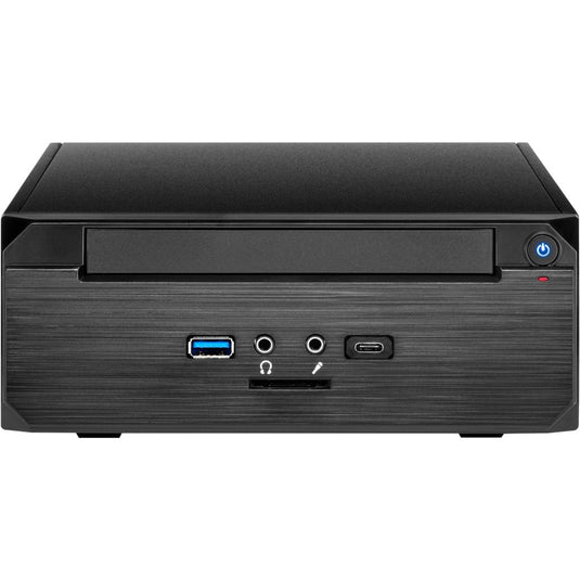 Inter-tech itx mw-02 ii htpc behuizing (zwart | 1x usb-a | 1x usb-c)