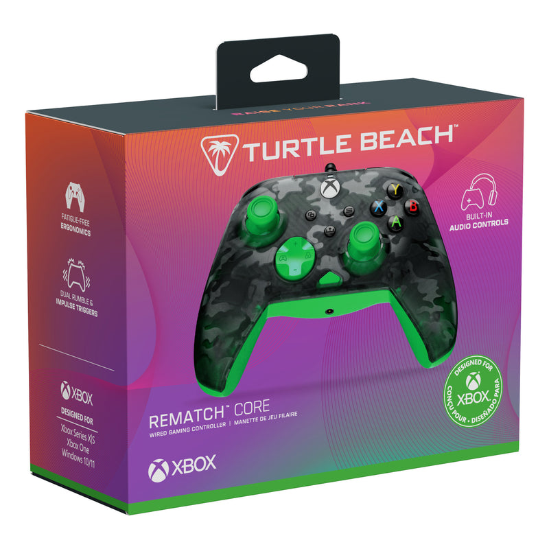Afbeelding laden in galerijviewer, Turtle beach rematch core bedrade controller (zwart groen, xbox serie x|s, xbox one, pc)
