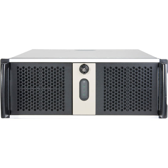 Chenbro rm42300 rack behuizing (zwart zilver | 2x usb-a 3.2 (5 gbit s))