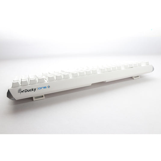 Ducky one 3 classic pure white rgb mechanisch toetsenbord (wit, us lay-out (qwerty), cherry mx silent red, 100%, rgb led, double-shot pbt, hot-swappable, quack mechanics)