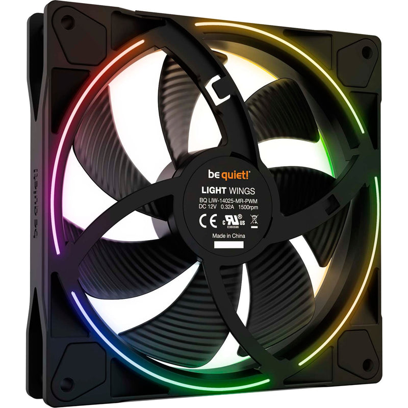 Afbeelding laden in galerijviewer, Be quiet! light wings pwm rgb case fan (zwart, 140 x 140 x 25 mm)
