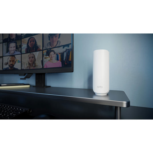 Netgear orbi 370 serie dual-band wifi 7-mazig uitbreidingssatelliet mesh router (wit)