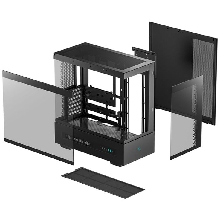 Afbeelding laden in galerijviewer, Deepcool ch690 digital midi tower behuizing (zwart | 2x usb-a | 1x usb-c | tempered glass)
