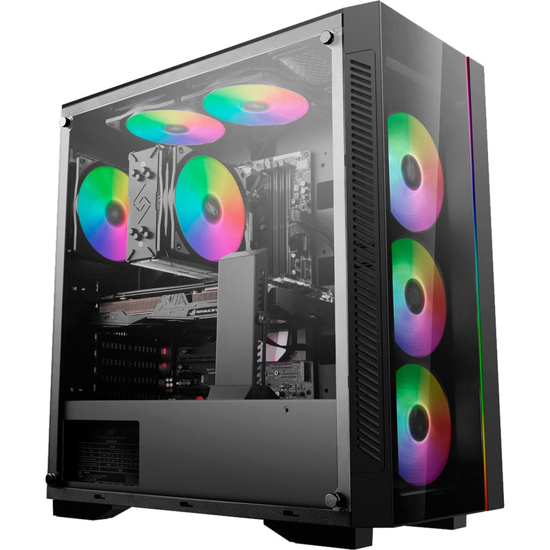 Afbeelding laden in galerijviewer, Deepcool matrexx 55 v3 add-rgb 3f midi tower behuizing (zwart | 3x usb-a | rgb | window)
