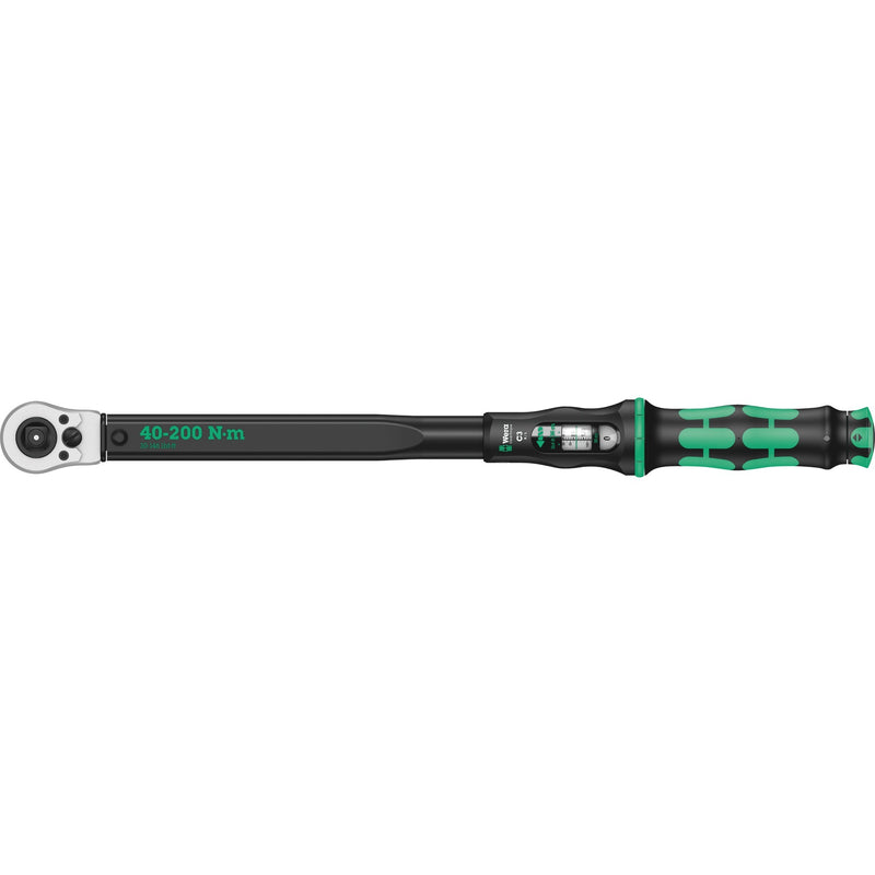 Afbeelding laden in galerijviewer, Wera click-torque c 3 push r l instelbare draaimomentsleutel (zwart groen, 40-200 nm)
