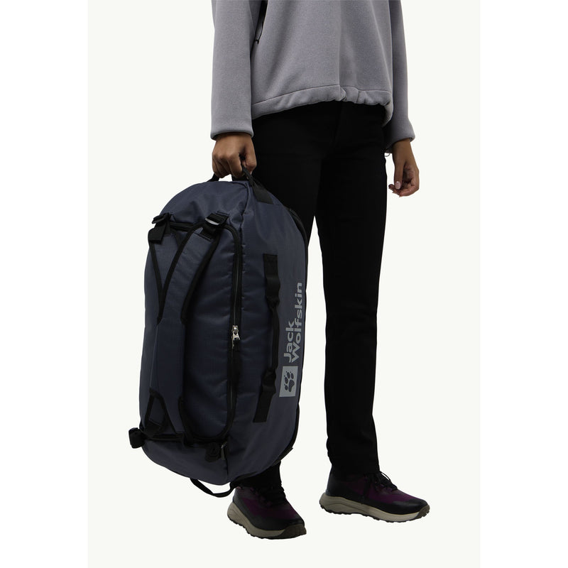 Afbeelding laden in galerijviewer, Jack wolfskin all-in duffle 35 rugzak (donkerblauw, 35 liter)

