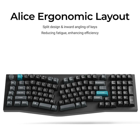 Keychron q13 ultra-m1 8k wireless custom mechanical keyboard (zwart, us lay-out (qwerty), silk pom red, 96%, rgb, hot swap, 8k, 2.4 ghz | bluetooth 5.2 | usb-c)