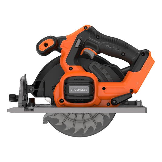 Black+decker 18v brushless cirkelzaag 165mm handcirkelzaag (zwart oranje, accu en oplader niet inbegrepen)