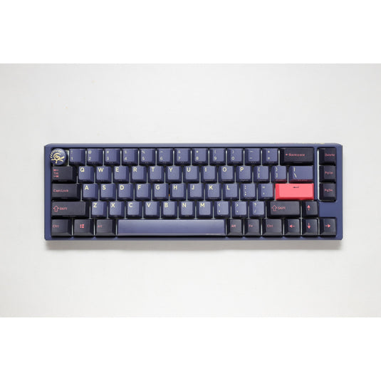 Ducky one 3 cosmic blue sf rgb mechanisch toetsenbord (donkerblauw, us lay-out (qwerty), cherry mx speed silver, 65%, rgb leds, double-shot pbt, hot-swappable, quack mechanics)