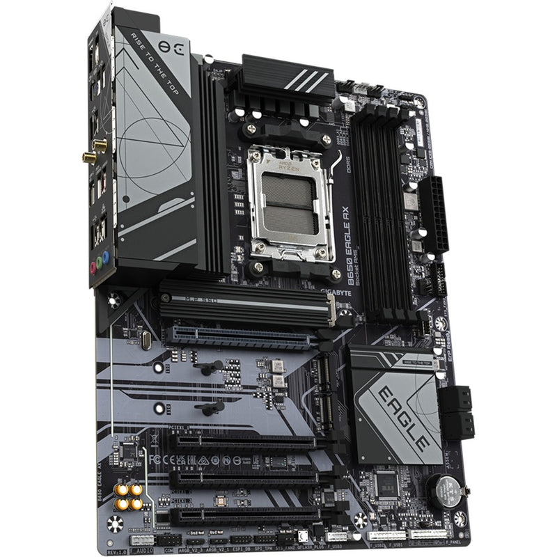 Afbeelding laden in galerijviewer, Gigabyte b650 eagle ax socket am5 moederbord (zwart grijs, raid, gb-lan, wi-fi 6e, bt, sound, atx)
