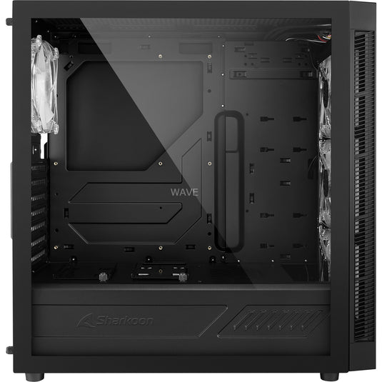Sharkoon tg5 pro rgb midi tower behuizing (zwart | 4x usb-a | rgb | tempered glass)