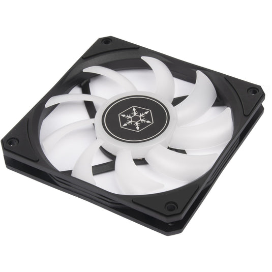 Silverstone air slimmer 120 argb case fan (zwart, 120 x 120 x 15 mm, pwm)