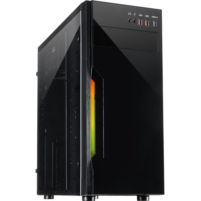 Afbeelding laden in galerijviewer, Inter-tech b-42 rgb midi tower behuizing (zwart | 3x usb-a | rgb | window)
