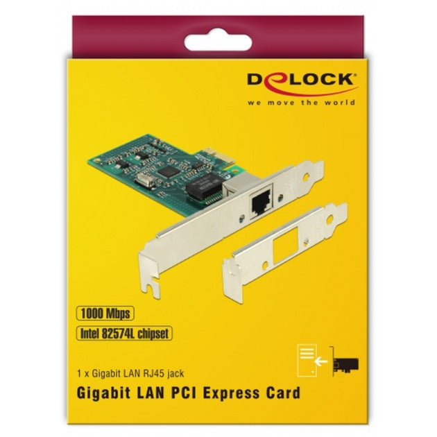 Afbeelding laden in galerijviewer, Delock pci express card > 1 x gigabit lan netwerkadapter
