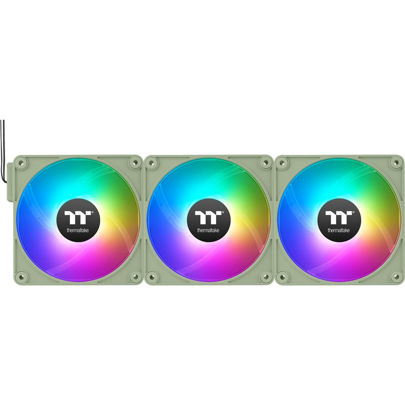 Afbeelding laden in galerijviewer, Thermaltake ct120 ex argb sync pc cooling fan matcha green (3-fan pack) case fans (lichtgroen, 3 stuks, 120 x 120 x 25 mm, pwm)
