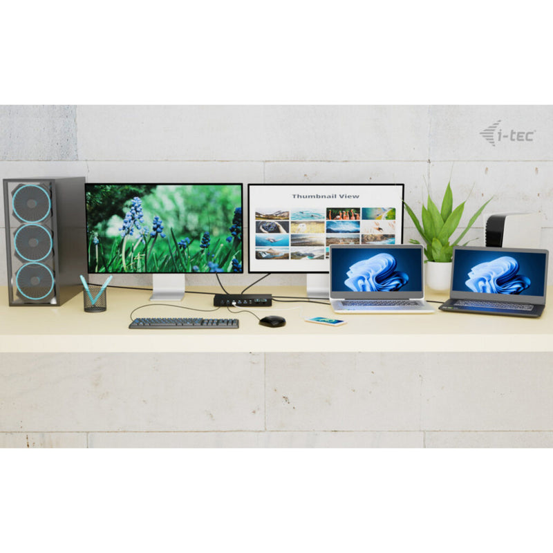 Afbeelding laden in galerijviewer, I-tec usb-c kvm dock pro dockingstation (zwart)
