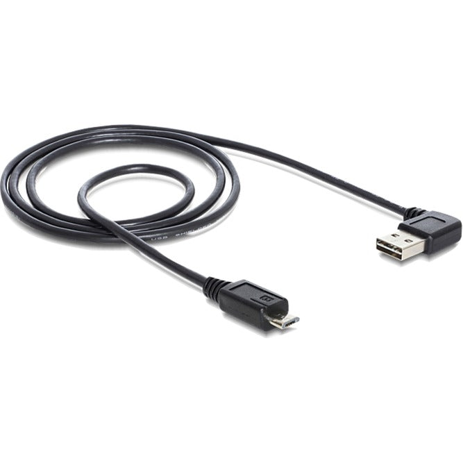 Afbeelding laden in galerijviewer, Delock easy-usb-a 2.0 90° > micro-usb-b kabel (zwart, 2 meter)
