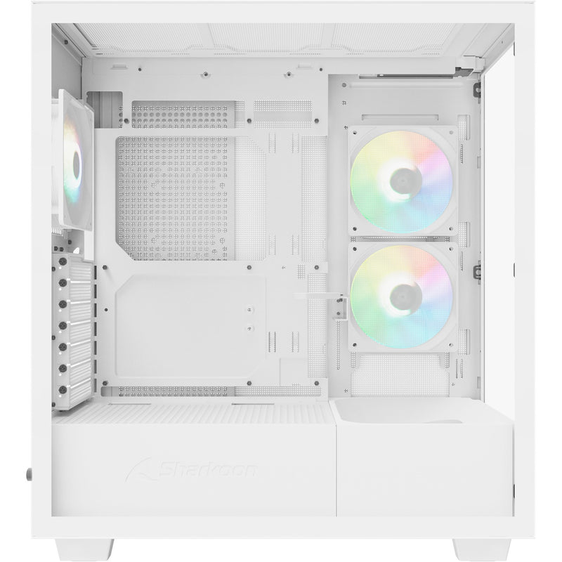Afbeelding laden in galerijviewer, Sharkoon rebel c60 rgb midi tower behuizing (wit | 2x usb-a | 1x usb-c | rgb | tempered glass)
