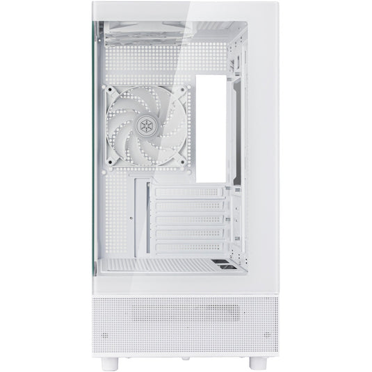 Silverstone lucid 04 mini tower behuizing (wit | 2x usb-a | 1x usb-c | rgb | tempered glass)