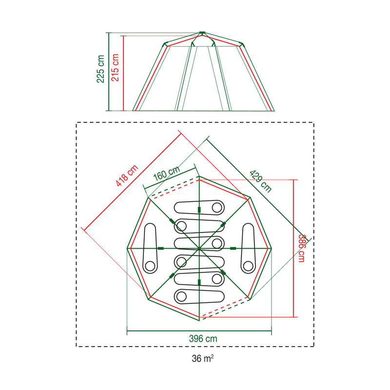 Afbeelding laden in galerijviewer, Coleman octagon 8 tent (grijs)
