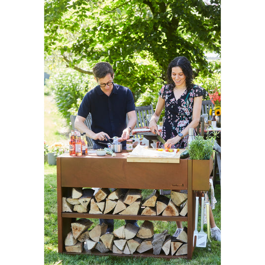 Barbecook nestor buddy uit cortenstaal tafel