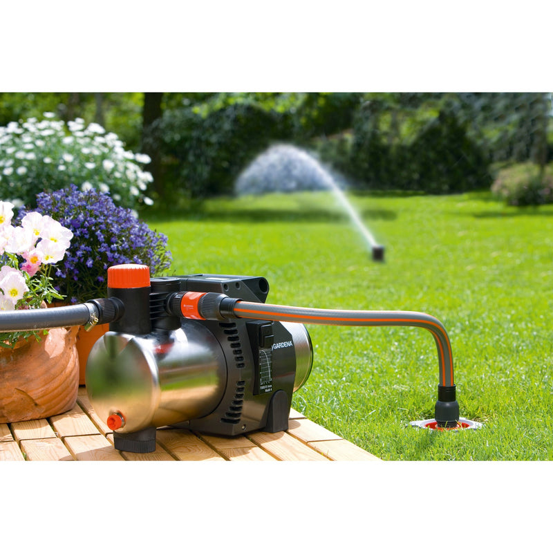 Afbeelding laden in galerijviewer, Gardena aansluitgarnituur verbinding (grijs oranje, 2722-20 | voor pipeline of sprinklersystem)
