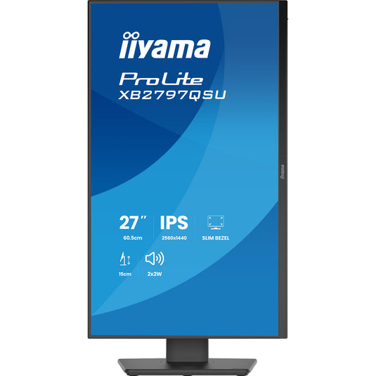 Iiyama prolite xb2797qsu-b1 27 monitor (zwart (mat), hdmi, displayport, usb, audio)